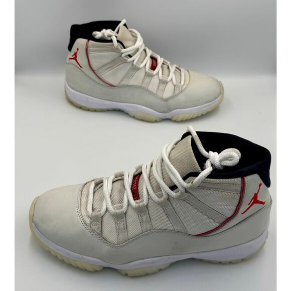 Nike Air Jordan 11 Retro Platinum Tint Mens White Sz 11 378037-016 # 412 - Picture 2 of 8